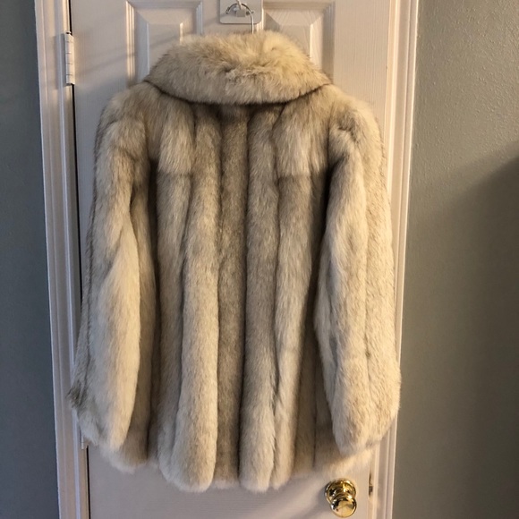 FOX FUR, Sakowitz Furs, long sleeve, Tan, Jacket, size 12 - Picture 3 of 10